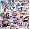 50Pcs 4th of July Stickers, Independence Day Water Bottle Sticker Red White Blue